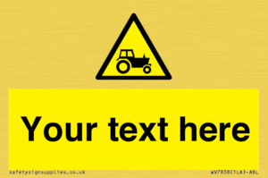 Custom warning farm machinery